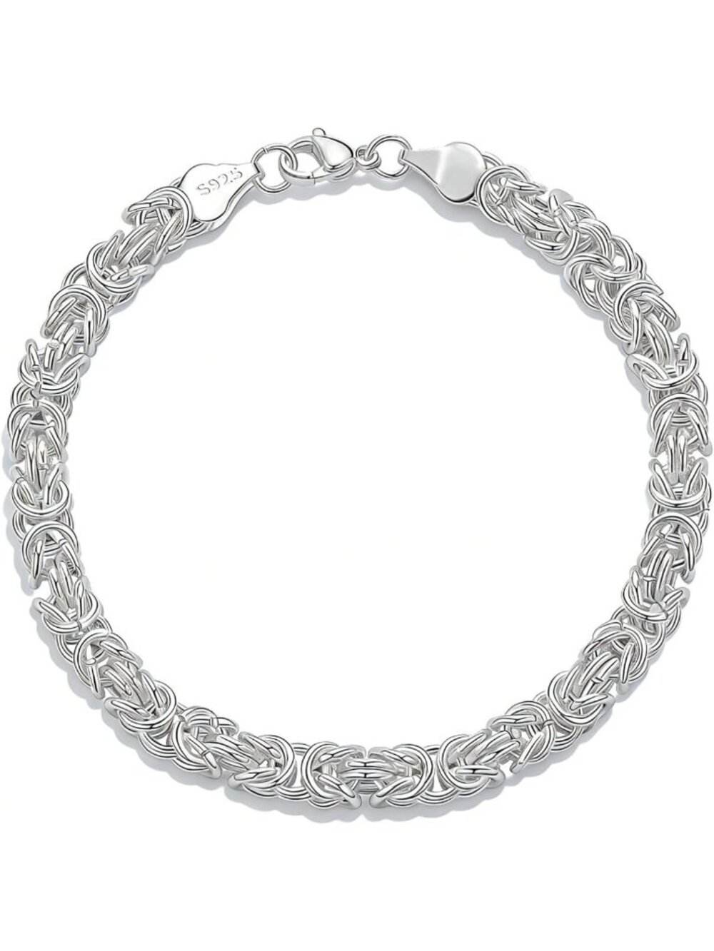 Chunky 925 Sterling Silver Bracelet for Women | Elegant Jewelry Accessory